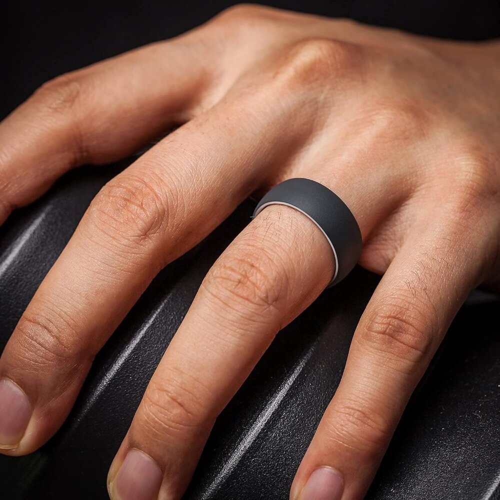 THUNDERFIT Two Layers Silicone Wedding Rings 12-Count Variety Multipack NEW!! - Picture 4 of 10